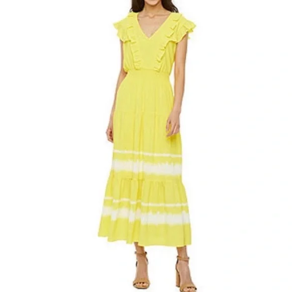 chinese dress ladies Nicole Tie Front Maxi Dress in Abalone Shell